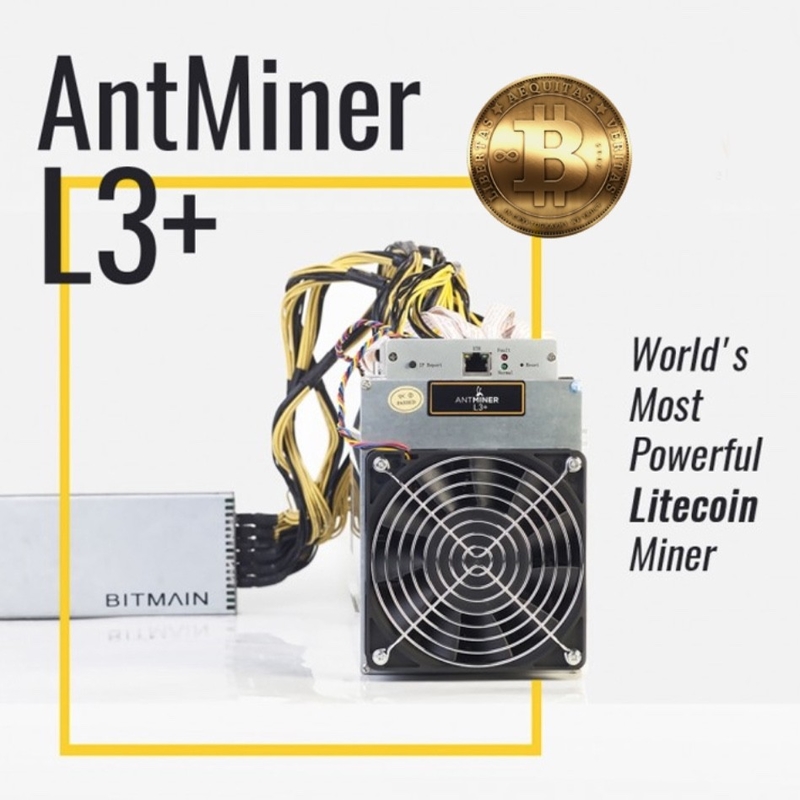 Scrypt Mining Asic Bitmain Antminer L3+ 504MH/S 800W 35cm*13cm*19cm